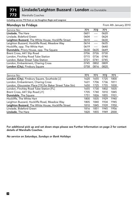 Leighton Buzzard, Linslade and Woburn Bus Timetable - Pindar