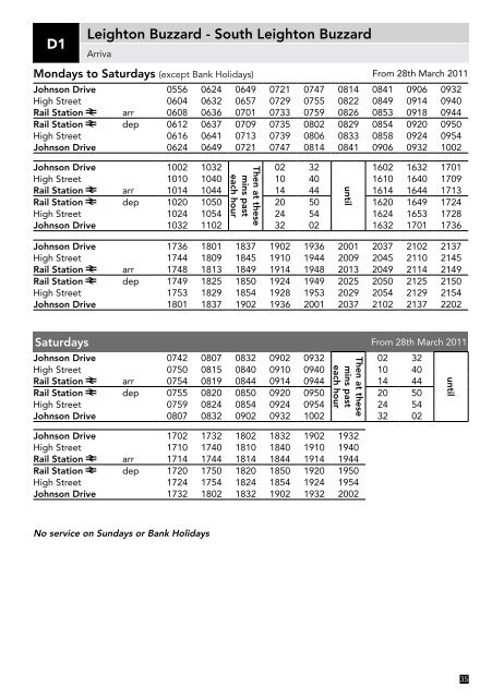 Leighton Buzzard, Linslade and Woburn Bus Timetable - Pindar