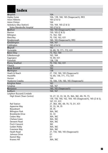 Leighton Buzzard, Linslade and Woburn Bus Timetable - Pindar