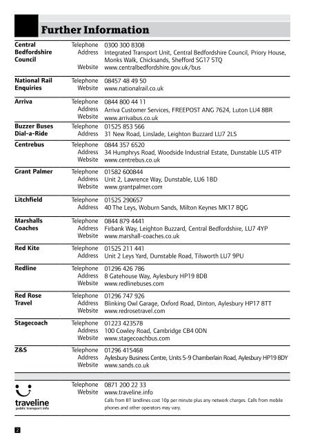 Leighton Buzzard, Linslade and Woburn Bus Timetable - Pindar