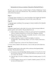 Reading list for first-year students of Spanish at ... - St Peter's College