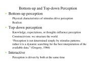 Bottom-up and Top-down Perception â¢ Bottom-up perception â¢ Top ...