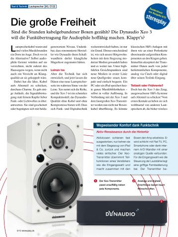 laden Sie hier den Xeo-Test der stereoplay - Dynaudio