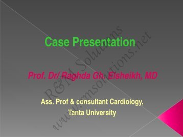 Case Presentation - cardioegypt2011