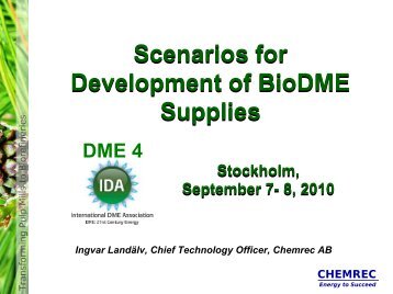 Chemrec Sales Presentation to ETF - DME