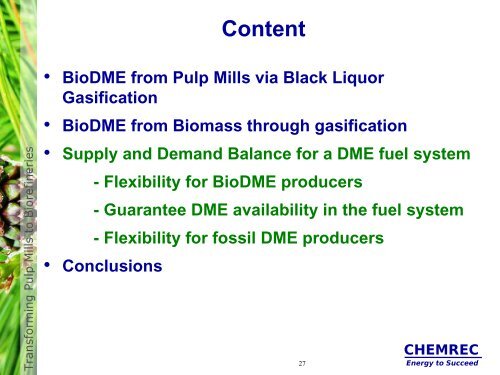 Chemrec Sales Presentation to ETF - DME