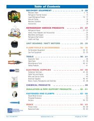 Table of Contents - National Refrigeration Products