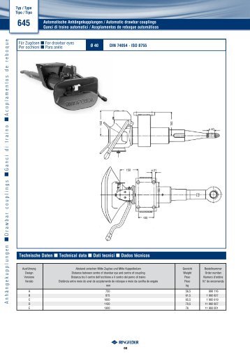 AnhÃ¤ngekupplungen Drawbar couplings Ganci di ... - Ringfeder.de