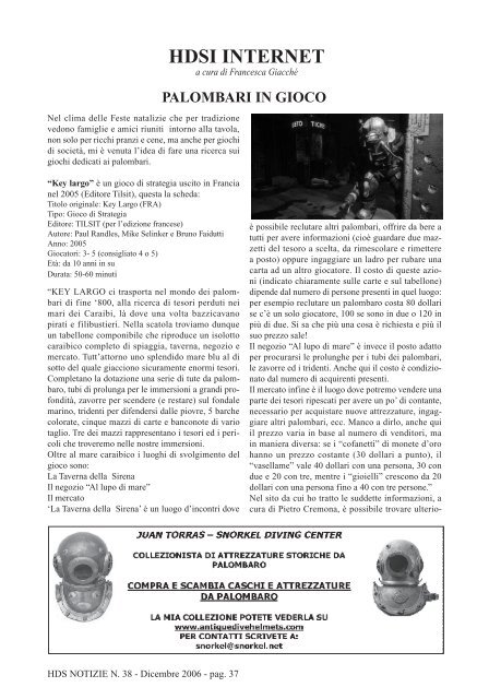 hdsi internet - The Historical Diving Society Italia