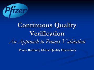 Continuous Quality Verification