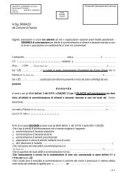 Al Sig. SINDACO del Comune di Faenza d o m a n d a - R@cine