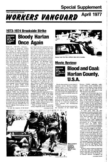 Special Supplement on Brookside, Harlan County Miners Strike