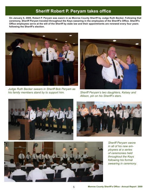 Monroe County Sheriff's Office Annual Report - 2009