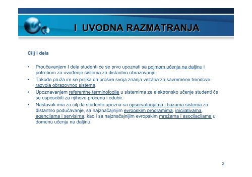 1. DEO - Sistemi za elektronsko ucenje - Visoka poslovna Å¡kola ...