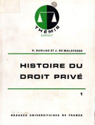 Les obligations - Histoire du droit