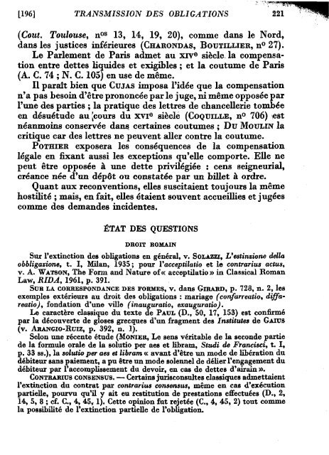 Les obligations - Histoire du droit