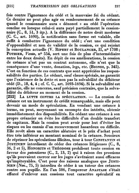 Les obligations - Histoire du droit