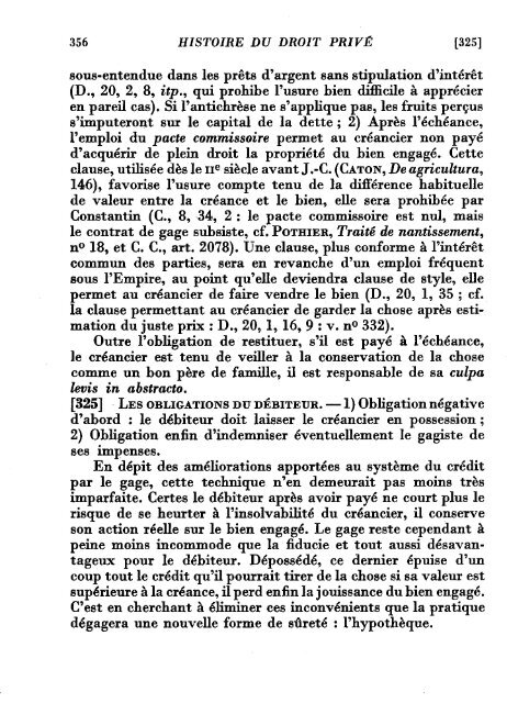 Les obligations - Histoire du droit