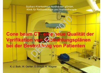 Cone beam CT- eine neue QualitÃ¤t der Verifikation von ... - Wcenter.de