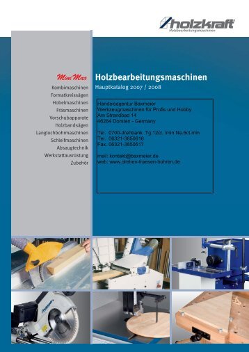 HOLZKRAFT® Standard-Holzbearbeitungsmaschinen für Handwerk ...