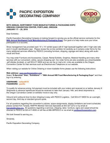 96th annual northwest food manufacturing & packaging expo ...