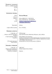 Curriculum Stefano Maugeri - Parco Nazionale d'Abruzzo Lazio e ...