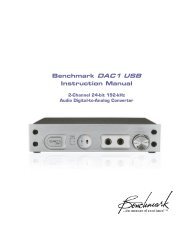 Benchmark DAC1 USB Instruction Manual - The Electric Room