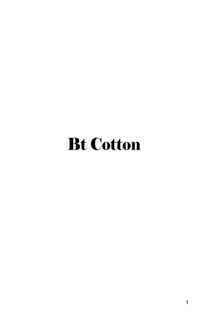 Bt Cotton - Enda-Diapol