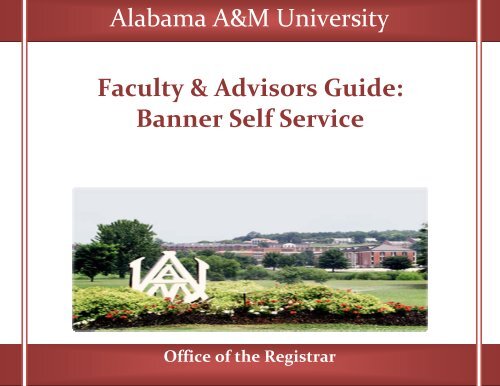 Banner Self Service - Alabama A&M University