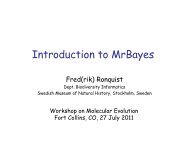 Introduction to MrBayes - Molecular Evolution