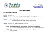 CONFERENCE PROGRAM - Mine Water Solutions