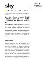 kooperation im Bereich Bewegt - United Internet Media