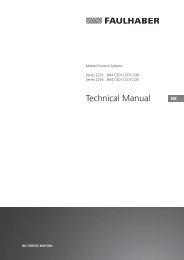 Technical Manual - Dr. Fritz Faulhaber GmbH & Co. KG