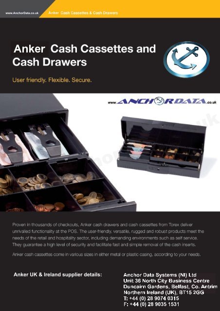 Anker Universal Cash Drawer UCD Brochure - Anchor Data Systems