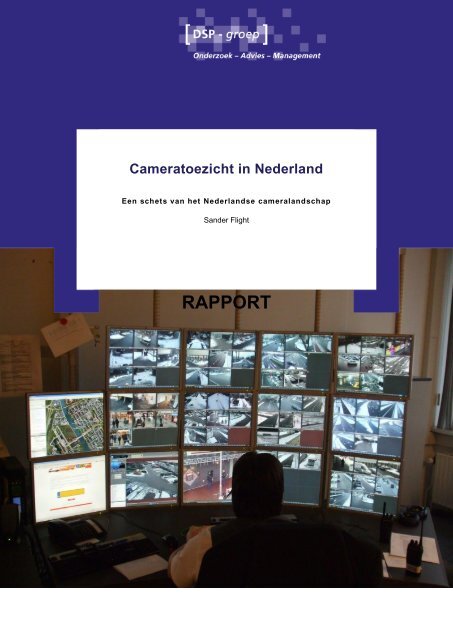 Rapport cameratoezicht DSP-groep voor WODC definitief (met Engelse samenvatting)