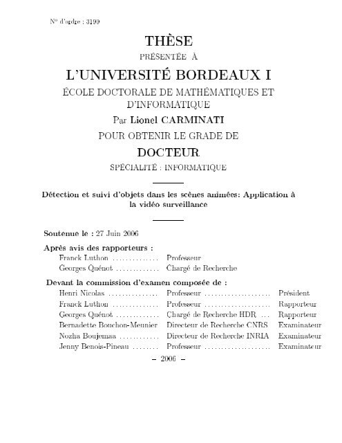 D D Ddª Universita C Bordeaux 1