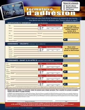 Carte AccÃ¨s Terrebonne - Ville de Terrebonne