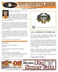 august september newsletter - Lucas Local Schools