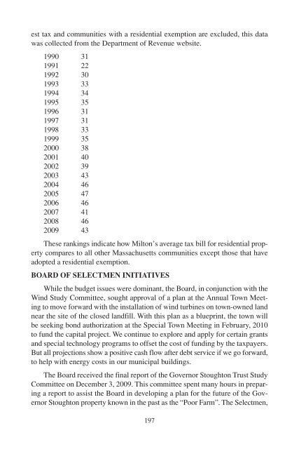 2009 Annual Report.pdf - Town of Milton