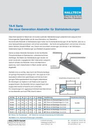 TA-K Abstreifer - Halltech Maschinen Ausrüstungen