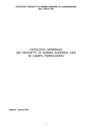 catalogo generale dei progetti di norma europea cen in ... - UNIFER