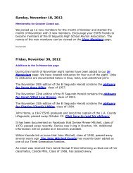 November 2012 - El Segundo High School Alumni Association