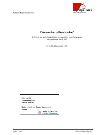 Vakmanschap is meesterschap.pdf - BrandweerKennisNet