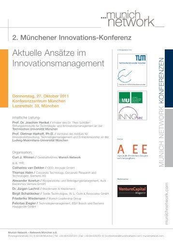 2. MÃ¼nchener Innovations-Konferenz - Technische UniversitÃ¤t ...