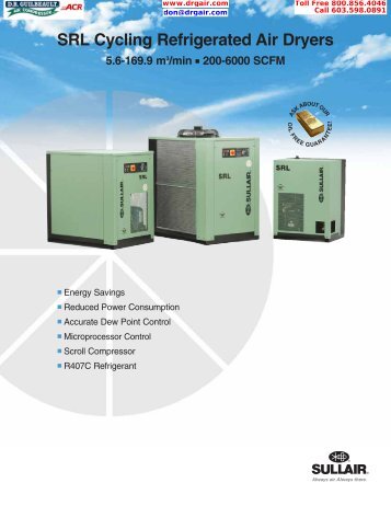 SRL Cycling Refrigerated Air Dryers - D.R. Guilbeault Air Compressor