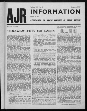 INFORMATION - The Association of Jewish Refugees