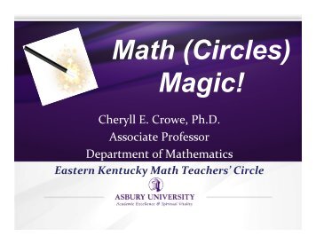 Math Circles PPT.pptx - Mathematical Association of America