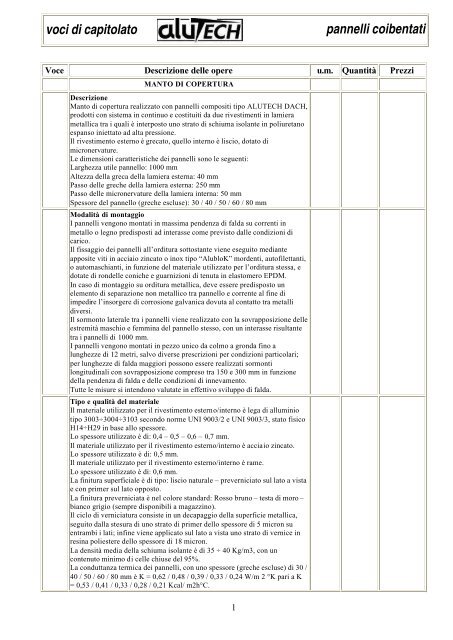 Voci Di Capitolato Dach Crocispait