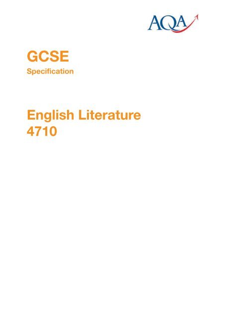 AQA English Literature Specification - Light Hall School