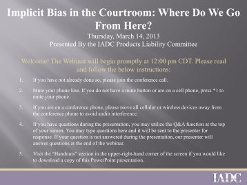 Implicit Bias in the Courtroom: Where Do We Go From Here?
